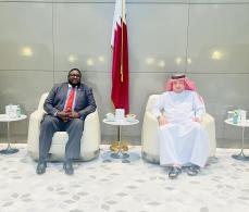 His Excellency Mr. Roy Akajuwe Kachale, Ambassador-Designate of the Republic of Malawi and His Excellency Ambassador Ibrahim Fakhro, Chief of Protocol of the Qatari Ministry of Foreign Affairs